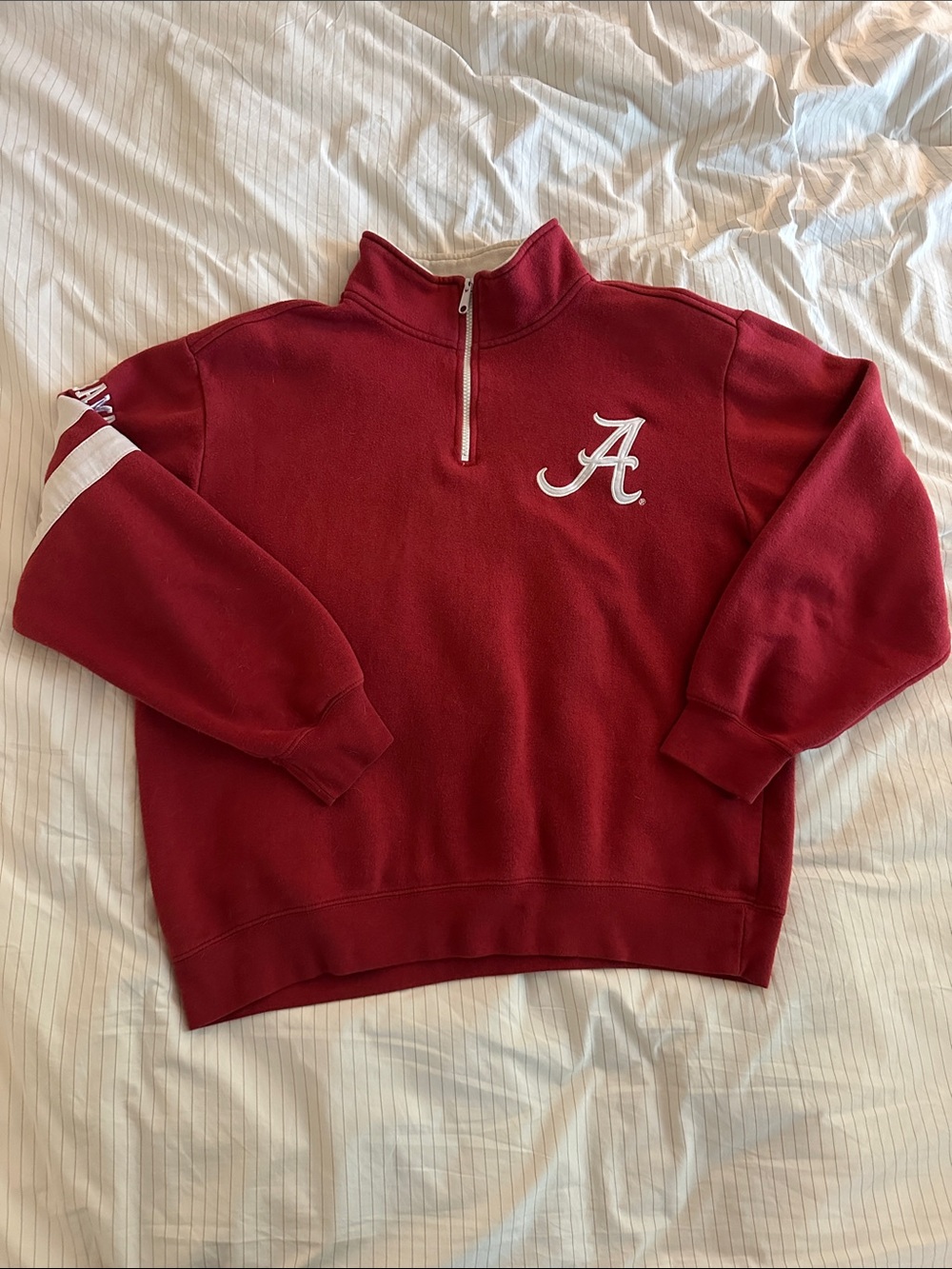 University-Inspired Crimson Half-Zip Pullover Sweatshirt Alabama Crimson Tide L - Picture 1 of 3